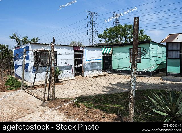Housing in informal settlement. Orlando West (Soweto), township of Johannesburg, South Africa, Africa