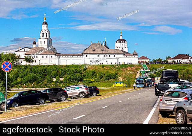 Sviyazhsk, Russia - June 11, 2018: The town-island of Sviyazhsk. Historic landmark in Tatarstan and world heritage in Russia
