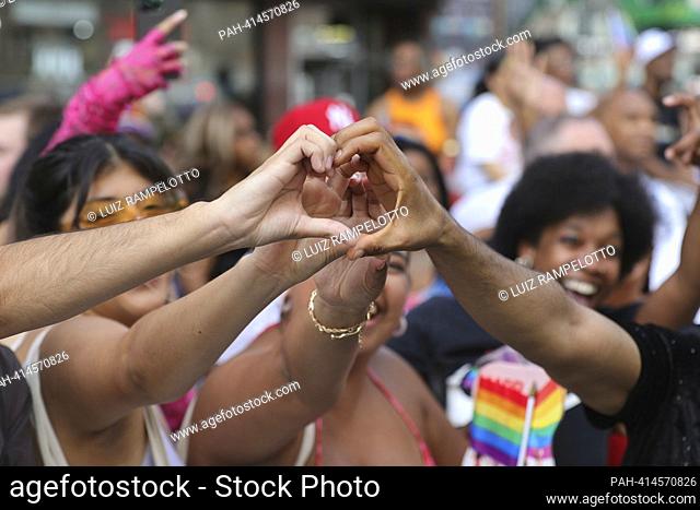 New York, USA, June 25, 2023 - Thousands of People Participated on the NYC 53rd Annual Pride March parade along Fifth Avenue, New York, NY, June 25, 2023