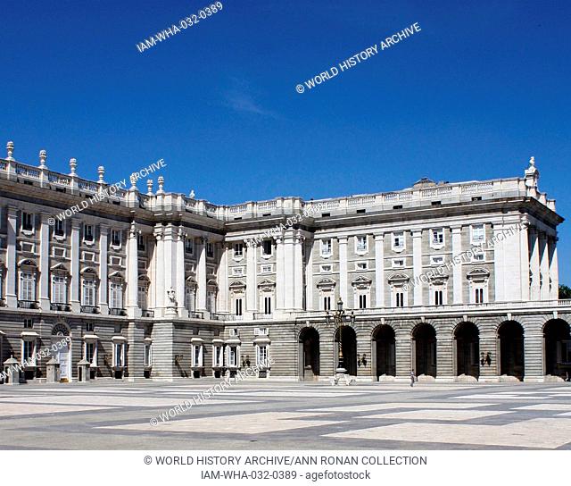 Views of the Royal Palace of Madrid. The official residence of the Spanish Royal Family although it is only used for state ceremonies