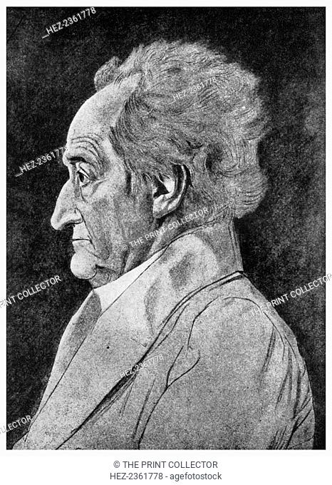 Goethe, German poet, 19th century (1956). Johann Wolfgang von Goethe (1749-1832) was a novelist, dramatist, poet, humanist, scientist, philosopher