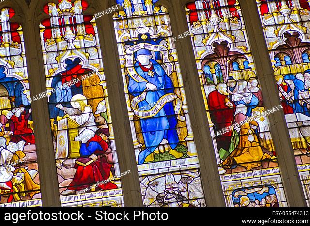 Mosaic, Bath Abbey, Bath, World Heritage Site, Somerset, England, Great Britain, Europe