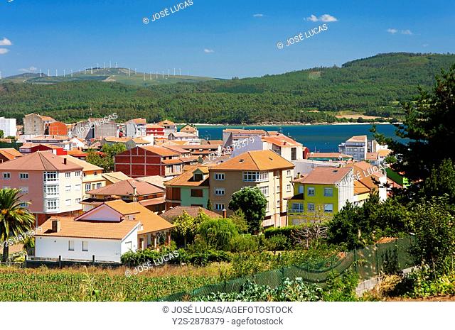 Village and landscape, Camarinas, La Coruna province, Region of Galicia, Spain, Europe