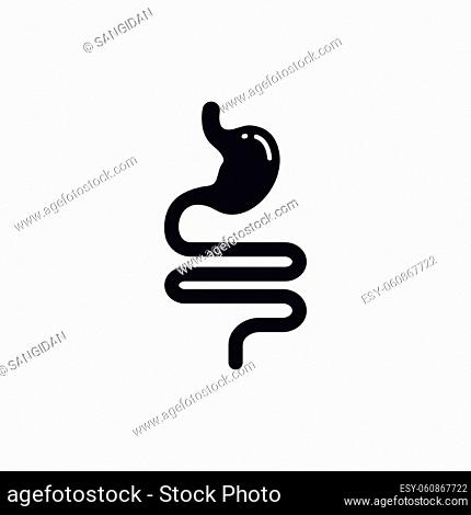 black stomach icon vector illustration design template web