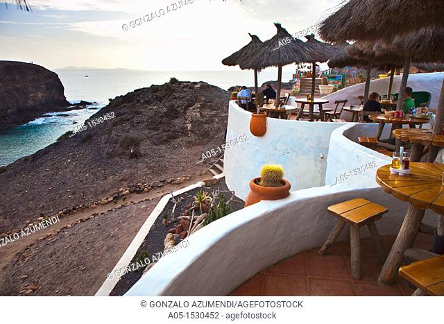 Bar in Papagayo Beach  Lanzarote Canary Islands  Spain