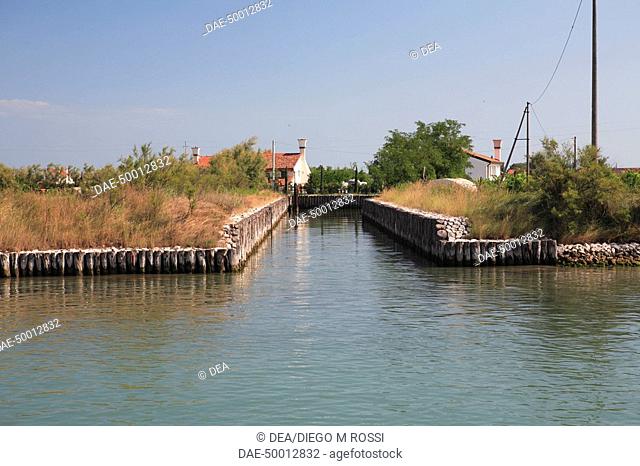 Italy - Veneto Region - Venice Province - Cavallino-Treporti. Canal at Saccagnana valley