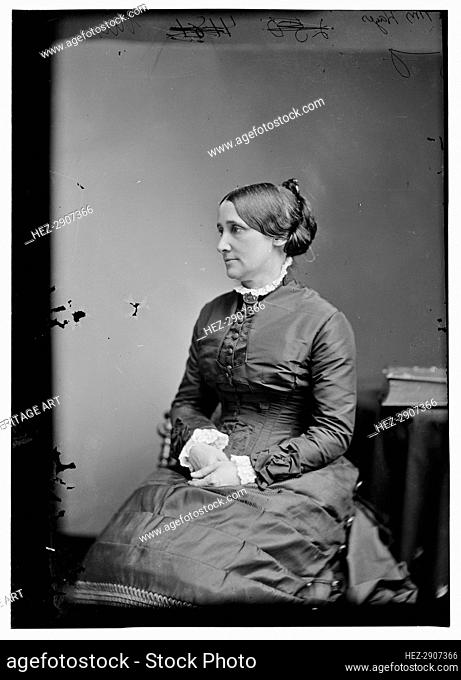 Mrs. R.B. Hayes, wife of President Hayes, between 1870 and 1880. Creator: Unknown