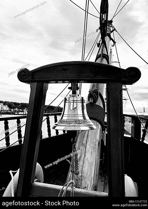Ship bell of the historic merchant ship Lisa von Lübeck