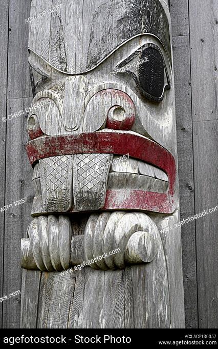 Details from Ts'aahl, by Garner Moody, Haida Heritage Centre at Kay Llnagaay, Skidegate, Haida Gwaii, Formerly known as Queen Charlotte Islands