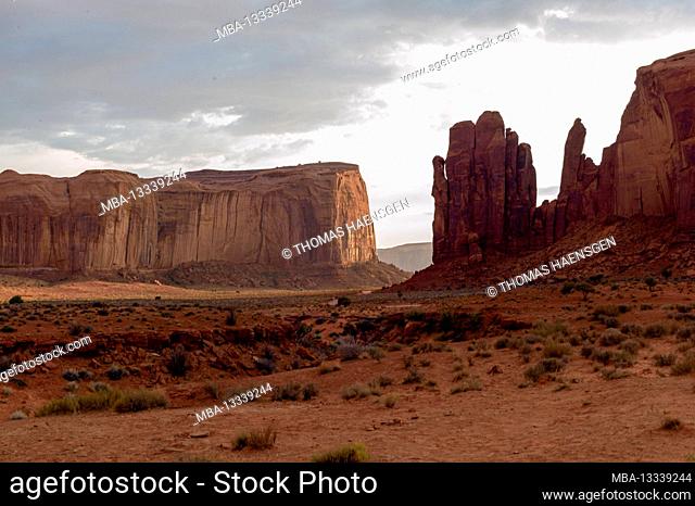 Monument Valley (valley of the rocks) is a region of the Colorado Plateau. Located on Arizona-Utah border, territory of the Navajo Nation Reservation