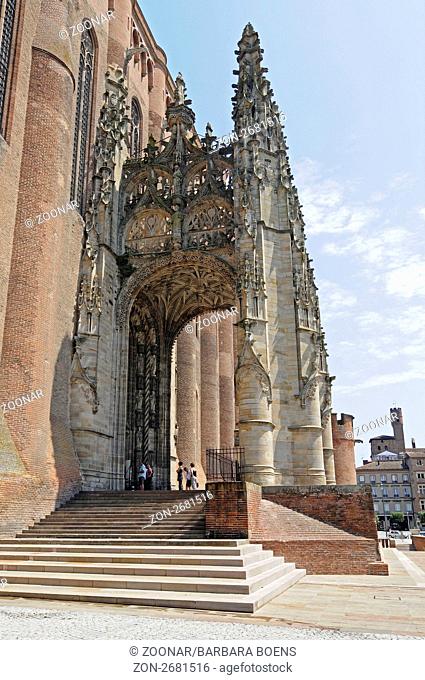Entrance, Cathedrale Sainte-Cecile d'Albi or Albi Cathedral, Albi, Department Tarn, Midi-Pyrenees, France, Europe, Sankt Caecilia Kathedrale oder Cathedrale...