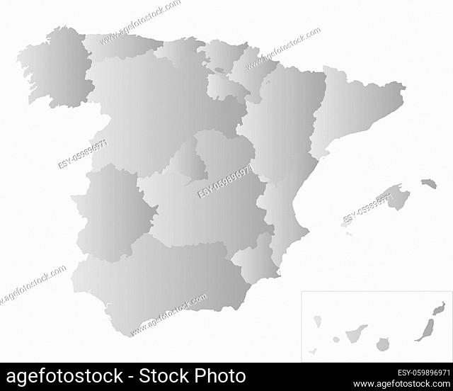 Karte von Spanien - Map of Spain