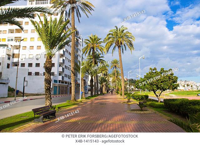 Avenue d'Espagne seaside boulevard promenade Tangier Morocco northern Africa