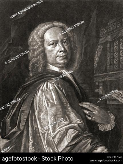 Johann Christoph Pepusch, 1667 - 1752, aka John Christopher Pepusch and Dr Pepusch. German born musician, composer, music theoretician and teacher
