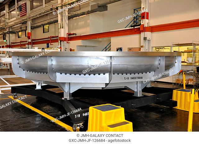 The thermal protection system composite heatshield layup mold for the Orion ground test article (GTA) is seen at the Lockheed Martin Composite Development Shop...