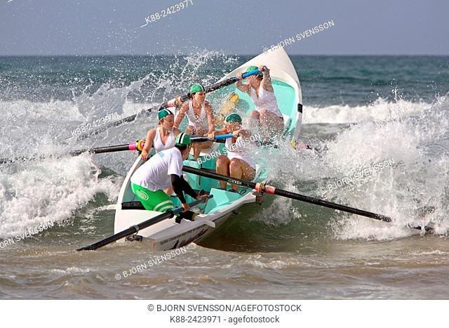 Surf boat races. Surfcoast, Victoria, Australia
