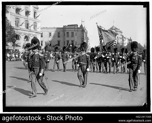 Parade On Pennsylvania Ave - Marching Band, between 1910 and 1921. Creator: Harris & Ewing