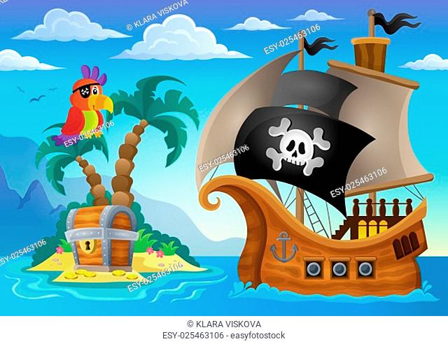 Small pirate island theme 2 - picture illustration