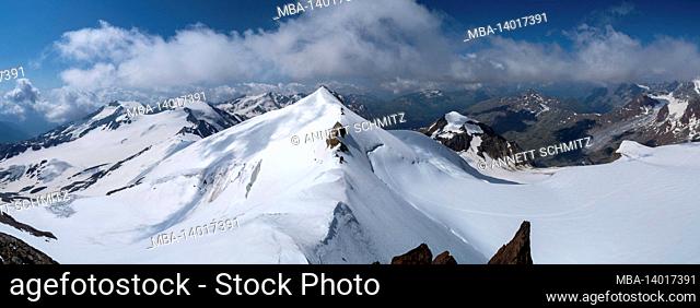 panoramic view of the cevedale 3769 m, the third highest mountain in the ortler alps