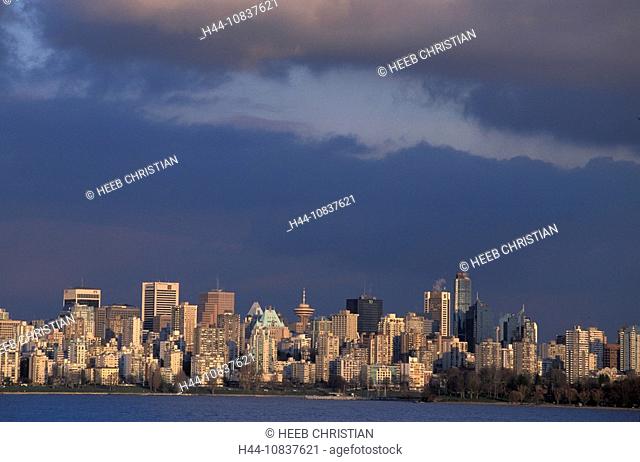 Canada, North America, America, Vancouver, British Columbia, skyline, skyscrapers, high rising, town, city, Downtown