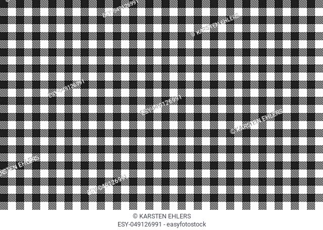 Tablecloth background texture with black and white color