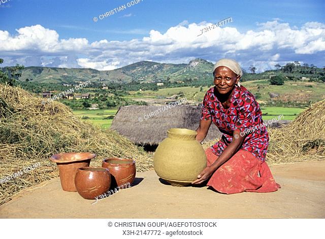 pottery in a village around Fianarantsoa, Central Highlands, Republic of Madagascar, Indian Ocean