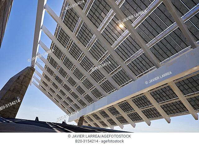 Photovoltaic pergola, by Elias Torres & José Antonio Martínez Lapeña, Forum, Barcelona, Catalunya, Spain, Europe