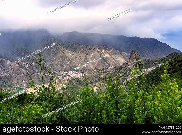 Vallehermoso valley on the Canary Island of La Gomera | usage worldwide. - La Gomera/Kanarische Inseln/Spain