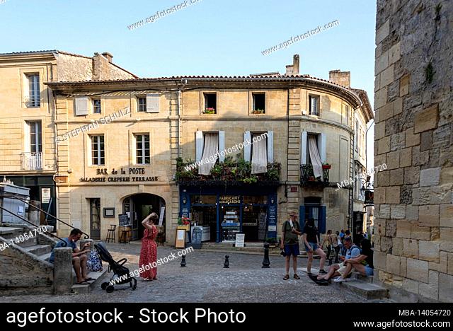 france, nouvelle-aquitaine, gironde department, saint emilion, old town, famous wine town, is a unesco world heritage site