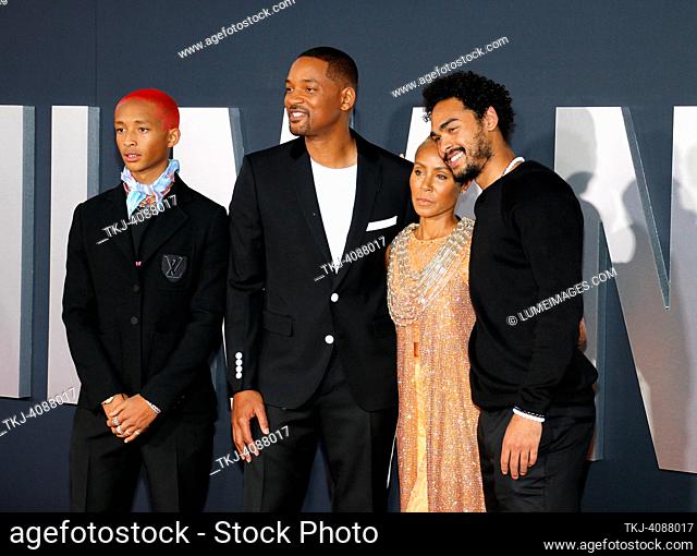 Jaden Smith, Will Smith, Jada Pinkett Smith and Trey Smith at the Los Angeles premiere of 'Gemini Man' held at the TCL Chinese Theatre in Hollywood