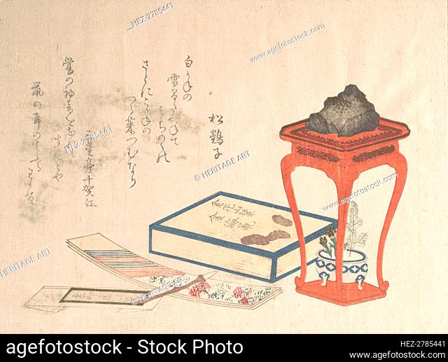 Stand, Box and Writing-Paper, probably 1816., probably 1816. Creator: Shinsai