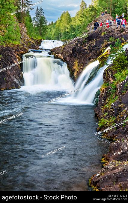Kivach waterfall in Karelia Russia - nature background