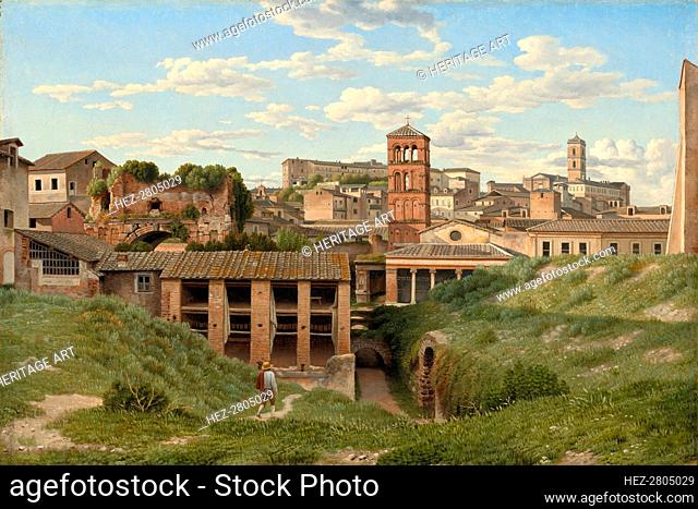 View of the Cloaca Maxima, Rome, 1814. Creator: CW Eckersberg