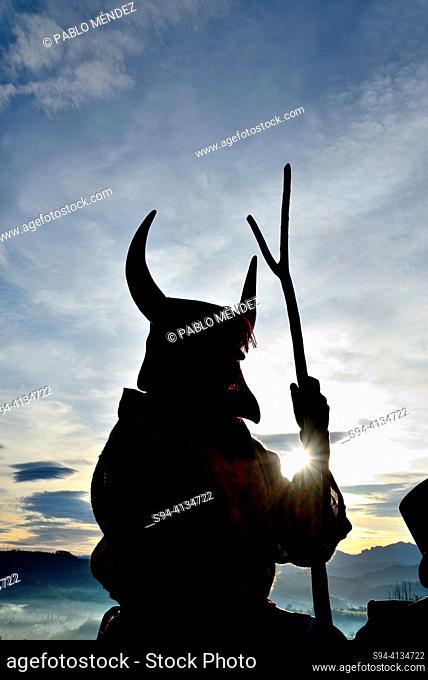 Devil. Aguilandeiros of San Xuan of Villapañada, Grado, Asturias, Spain