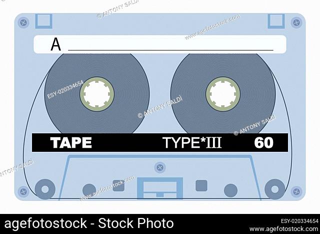 Vector illustration of single '80 isolated tape design