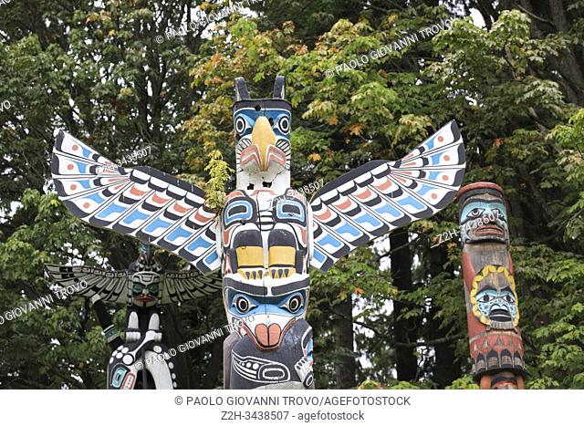 Totem at Stanley Park, Vancouver, America