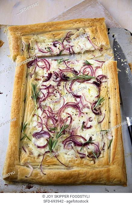 Rustic Cheese and Onion Tart