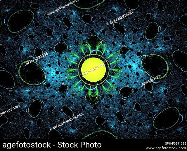 Bacteria, abstract fractal illustration