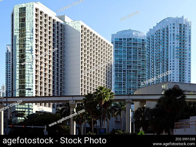 Cityscape photo of Miami downtown