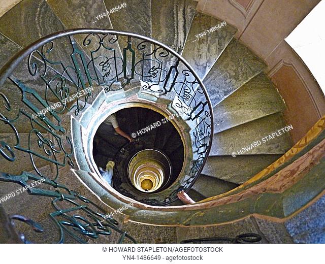 Spiral staircase in the Abbey at Melk, Austria