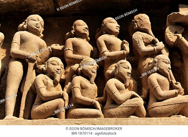 Relief, Khajuraho, UNESCO World Heritage Site, Madhya Pradesh, India, Asia