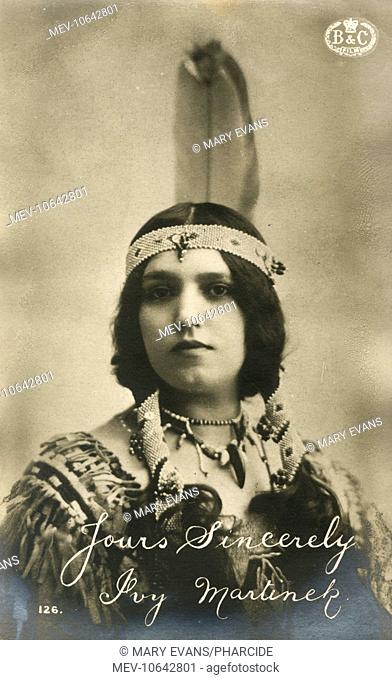Ivy Martinek - Silent Movie Star who featured in nearly 30 films between 1909 and 1917. In the role of an Indian Squaw for a British & Colonial Kinematograph...