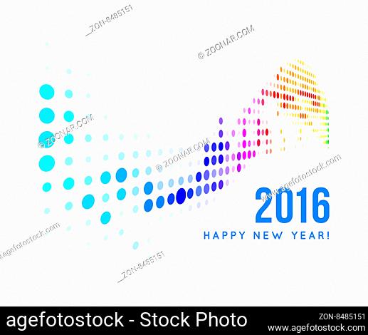 Happy 2016 new year vector on white background