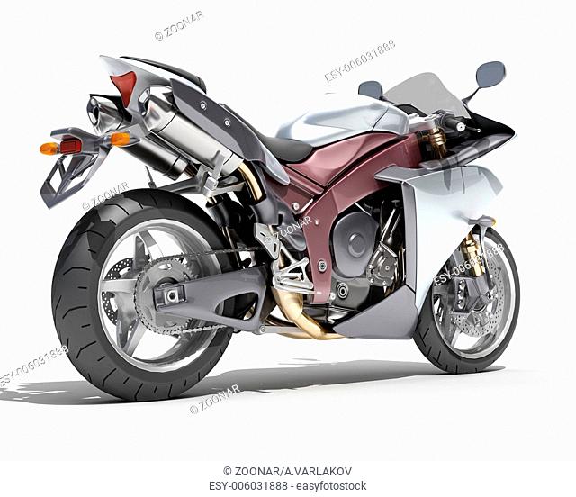 Powerful sportbike isolated