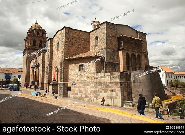 View to the Temple Of The Sun- Templo Qourikancha and Santo Domingo Church, Cusco, Peru, South America