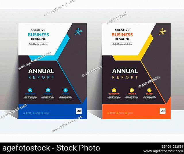 Clean and modern Annual Report Catalog Cover Design Template adept to Multipurpose Project Such as Brochure, corporate Flyer, Poster, annual reports