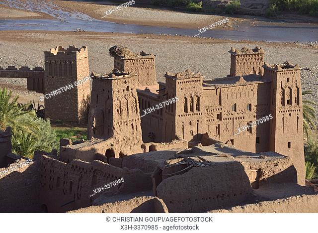 Ksar of Ait-Ben-Haddou, Ounila River valley, Ouarzazate Province, region of Draa-Tafilalet, Morocco, North West Africa