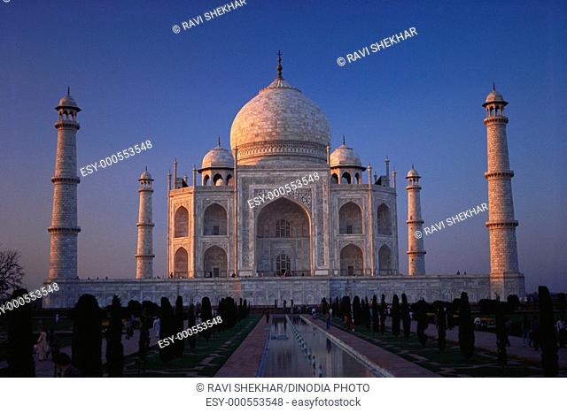 Seventh wonder of world Taj Mahal , Agra , Uttar Pradesh , India