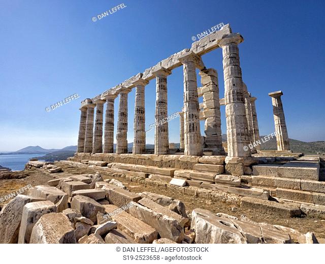 Greece, Cape Sounion, Temple of Poseidon