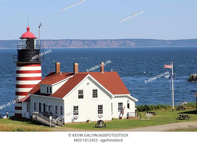 Lubec, Maine, New England, USA, Quoddy Head, Lighthouse, easternmost point, in the USA